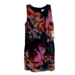 Nicole Miller Womens Size 4 Floral Sleeveless Cocktail Party Dress‎ Chic